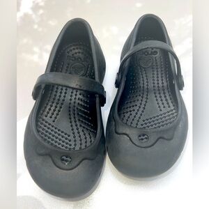 Crocs toddler size 7.  Mary Jane’s